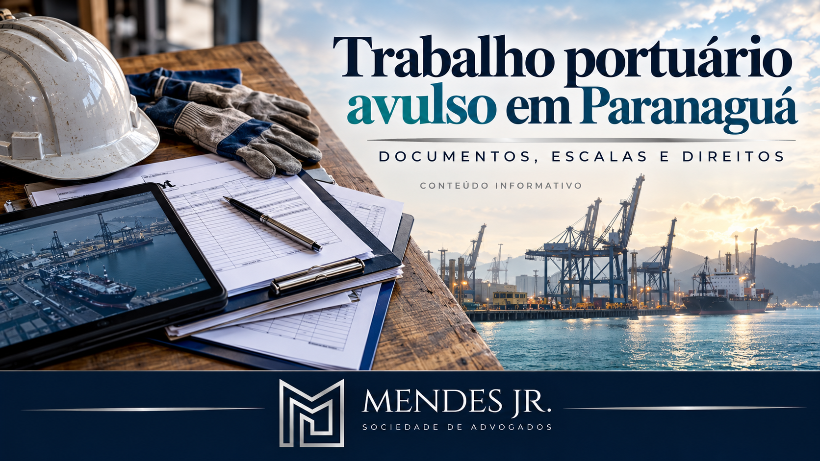 Trabalhador portuário avulso em Paranaguá com documentos e escalas